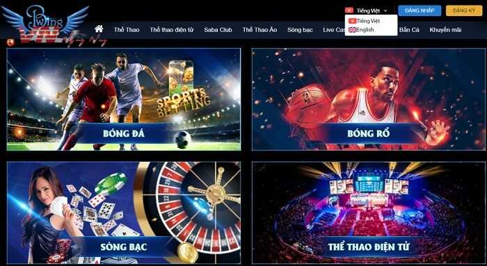 Cá cược Thể thao ở nhà cái Bwing có những gì? 2 the thao bwing